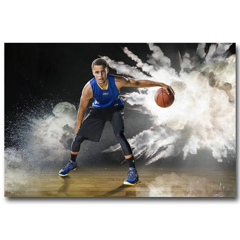 Stephen Curry Basketball Star Poster NBA Warriors 32x24