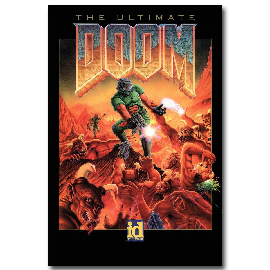 DOOM Game Art Poster Print Wall Decor 32x24