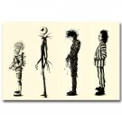 Tim Burton Films Beetlejuice Edward Scissorhands Poster Fan Art 32x24