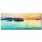 Tropical Sea Beach Sunset Skyline Nature Art Poster Print 32x24