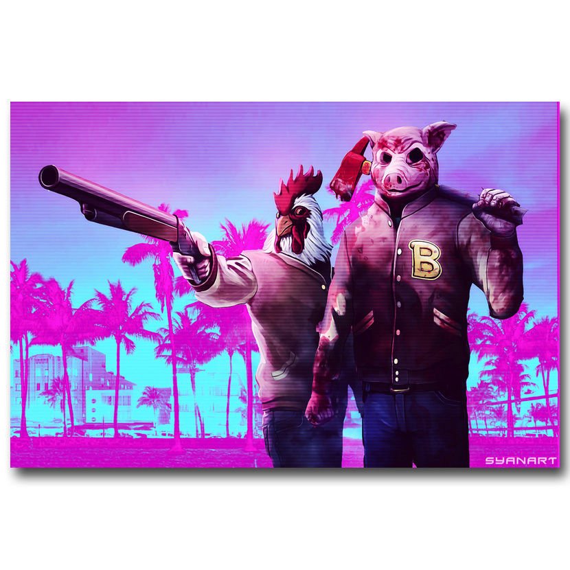 Hotline Miami Hot Game Poster 32x24