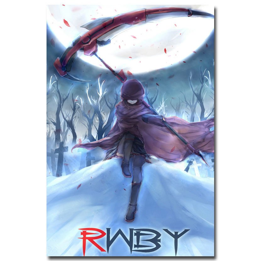 RWBY Volume 2 3 Cartoon Poster Ruby Rose Weiss Schnee 32x24