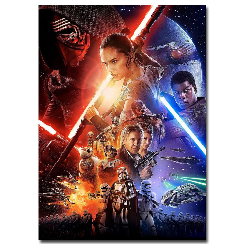 Star Wars 7 The Force Awakens Movie Poster Skywalker 32x24