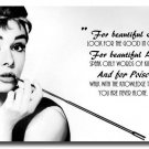 Audrey Hepburn Motivational Quotes Art Poster Print 32x24