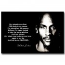 Michael Jordan Motivational Quotes Basketball Poster 32x24