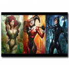 Batman Comic Catwoman Harley Quinn Poison Ivy Poster 32x24