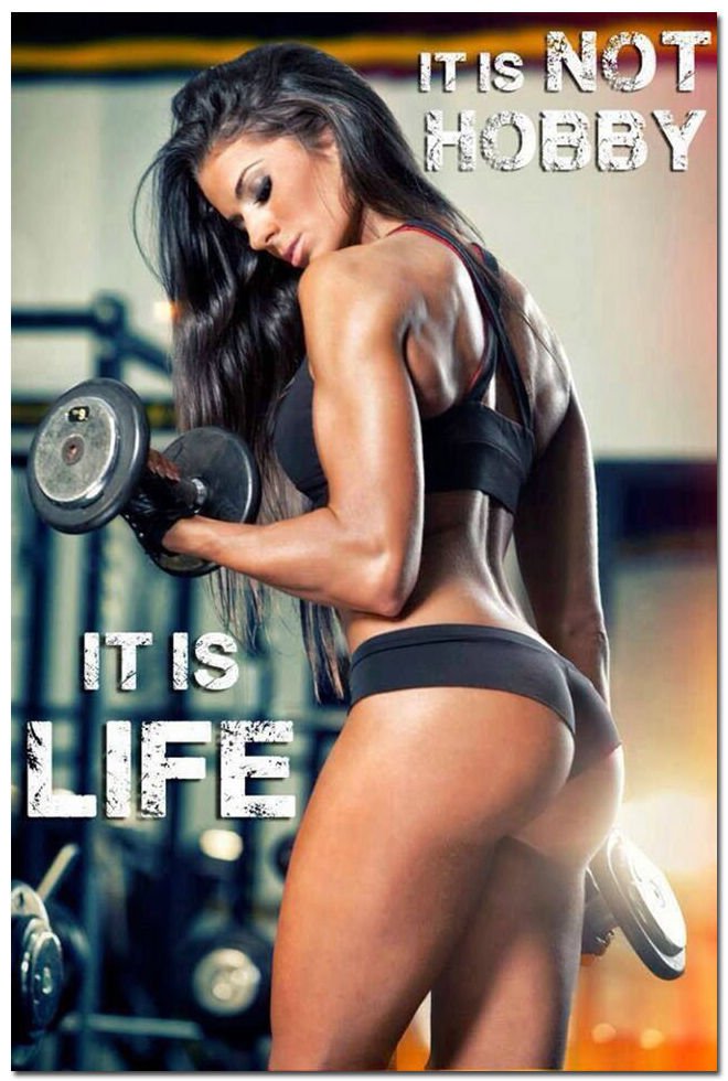 It Is Not Hobby But Life Bodybuilding Inspirational Quotes Poster 32x24