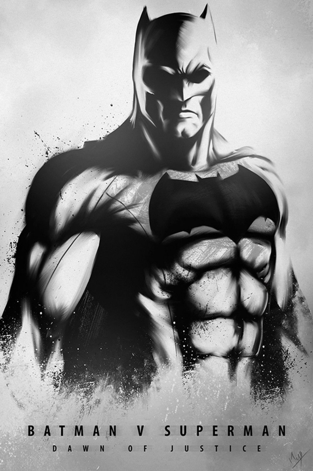 Batman Vs Superman Movie Art Poster Dawn Of Justice 32x24