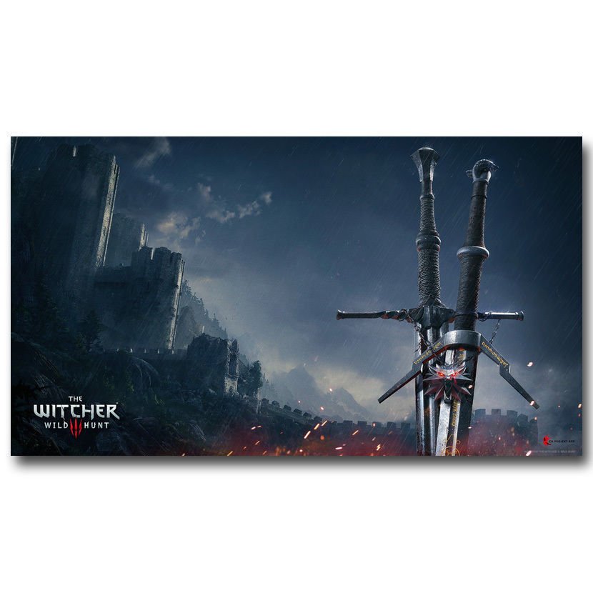 Swords Of The Witcher 3 Wild Hunt Hot Game Poster 32x24