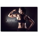 Bodybuilding Woman Fitness Motivational Poster Gym Decor 32x24