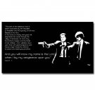 Pulp Fiction Movie Quotes Art Poster Print Black White 32x24