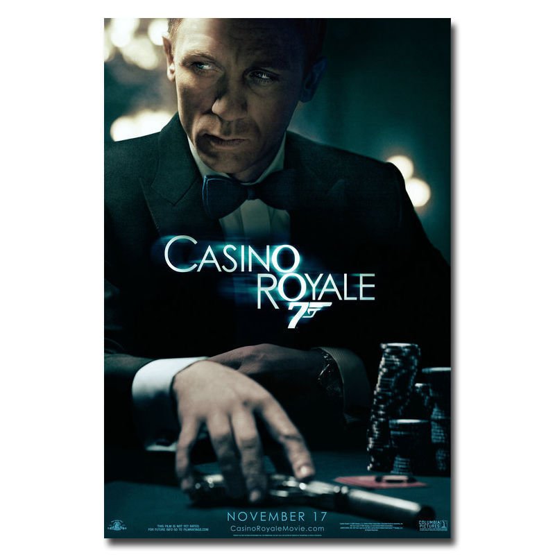 James Bond Casino Royale Spy Shooting Movie Art Poster 32x24