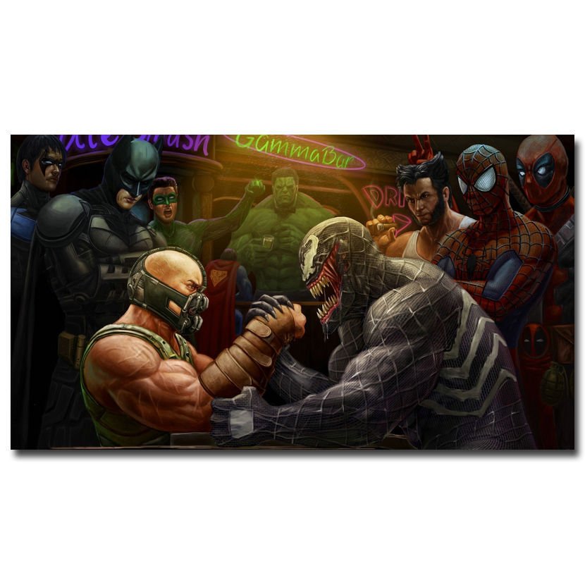Venom Vs Ben Funny Comic Poster Batman Superman Hulk 32x24