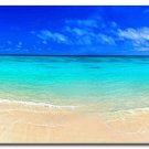 Tropical Sea Beach Scenery Poster Modern Home Decor Blue Sky 32x24