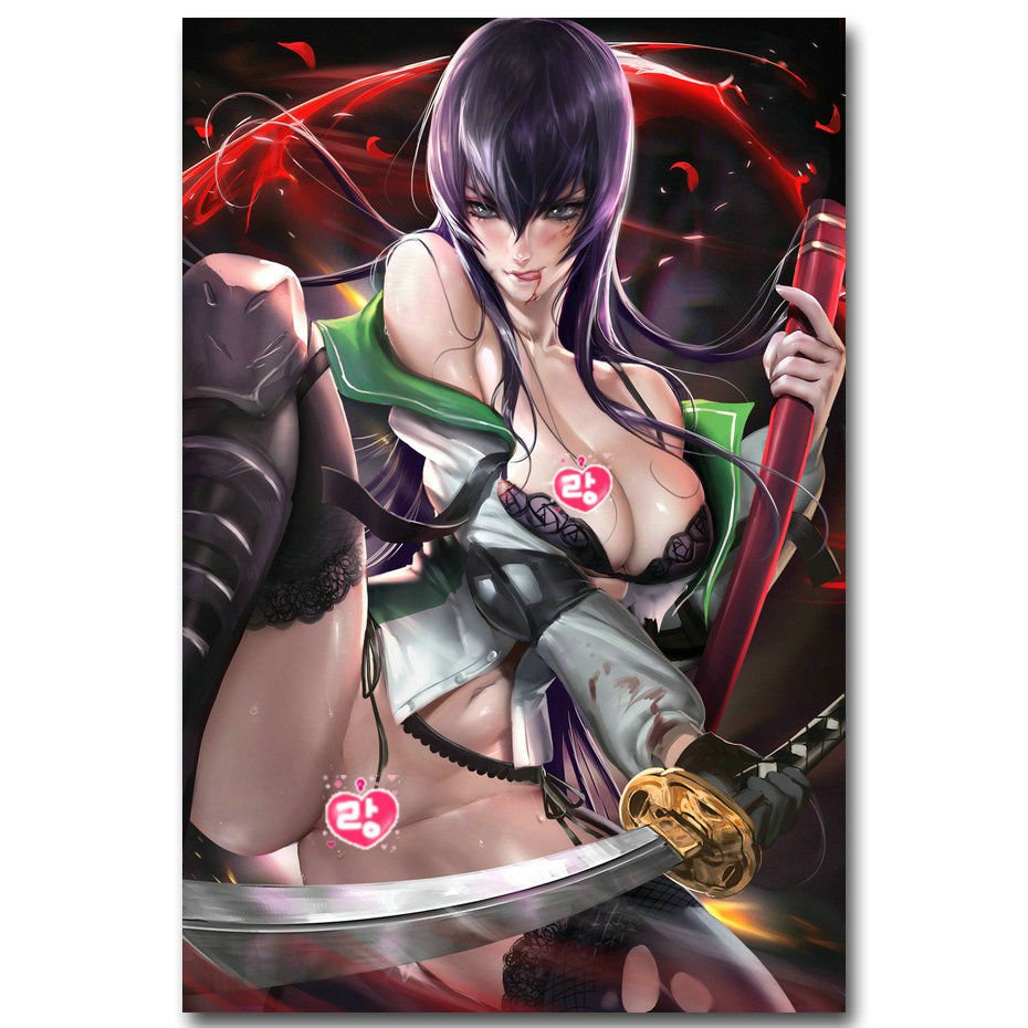Highschool Of The Dead 2 Busujima Saeko Sexy Anime Girl Poster 32x24