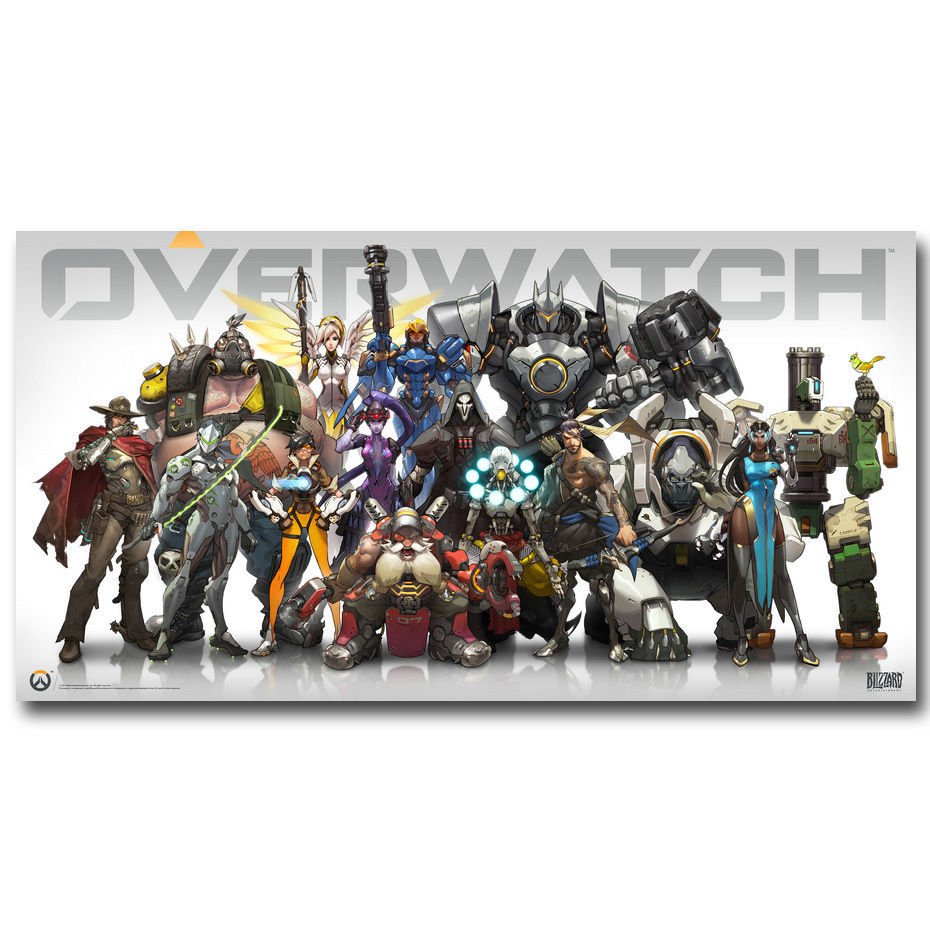 Overwatch OW New Game Poster Print Mercy Tracer 32x24