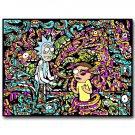 Rick And Morty Cartoon Poster Psychedelic Trippy 32x24