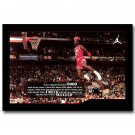 Michael Jordan Famous Foul Line Dunk Poster Motivational Quote 32x24