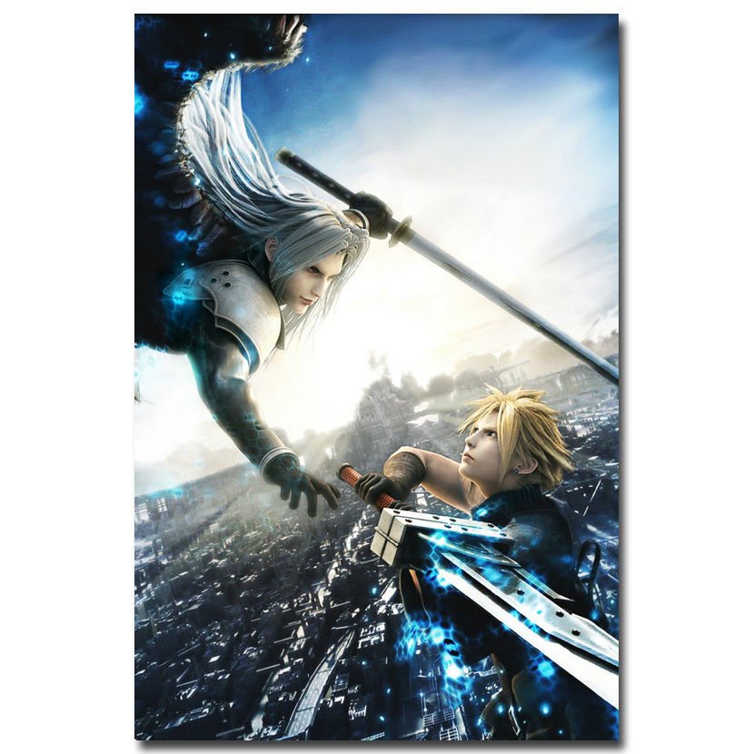 Cloud Vs Sephiroth Final Fantasy FF 7 Game Poster 32x24