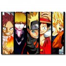 Bleach Anime Poster One Piece Naruto Dragon Ball 32x24