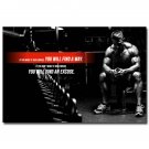 Bodybuilding Fitness Motivational Poster Picture Gym Decor 32x24