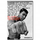 Muhammad Ali Motivational Quote Boxing Art Poster 32x24