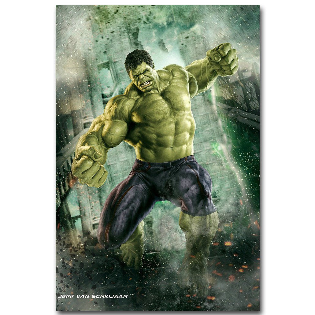 HULK Avengers Superheroes Movie Poster Print 32x24