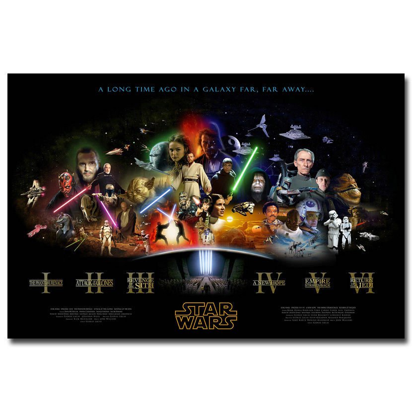Star Wars Classic Movie Episode 1 6 Art Poster Pictures 32x24