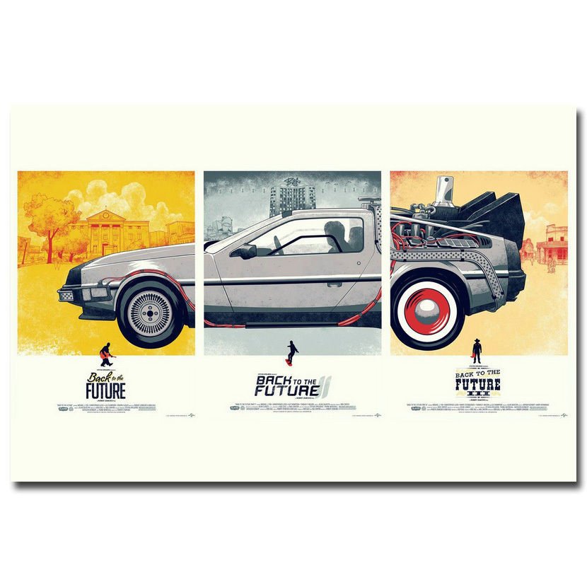 Back To The Future 1 2 3 Movie Art Poster Wall Decoration 32x24