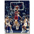 Michael Jordan Jump Last Shot Basketball Poster 32x24