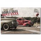 Hot Rod Cars And Model Girl Nice Poster Print 32x24