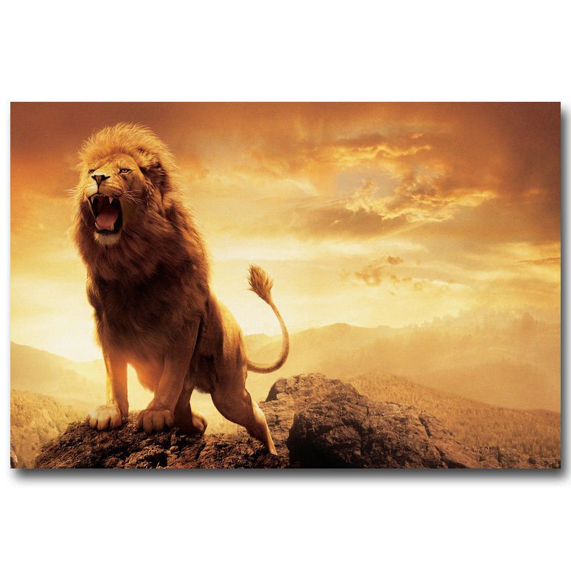 Chronicles Of Narnia Aslan Lion Poster Wild Animals 32x24