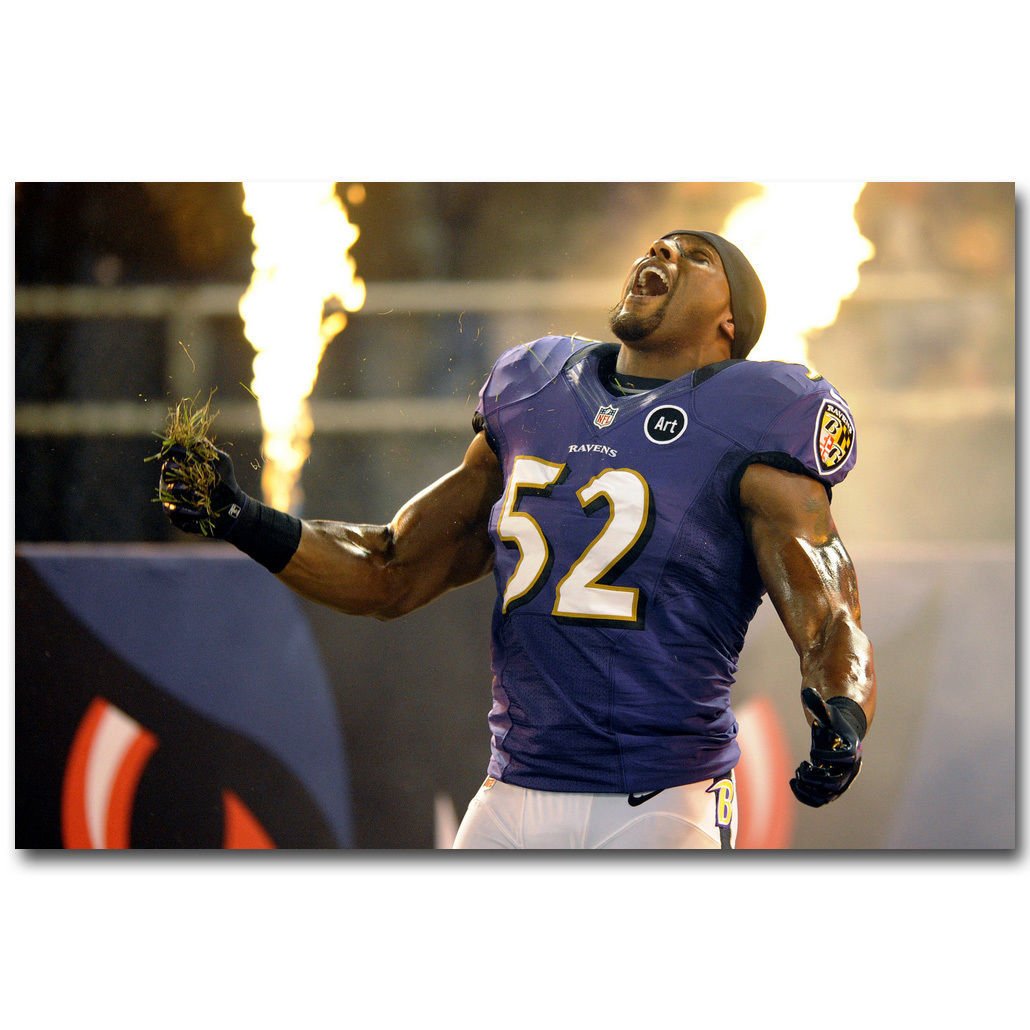 Ray Lewis America NFL Football Sports Art Poster 32x24