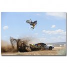 Motocross Dirt Bike Jump Sport Photo Art Poster 32x24