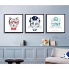 Fashion Cats Animal Minimalist Art Canvas Poster Picture Modern Decor 32x24