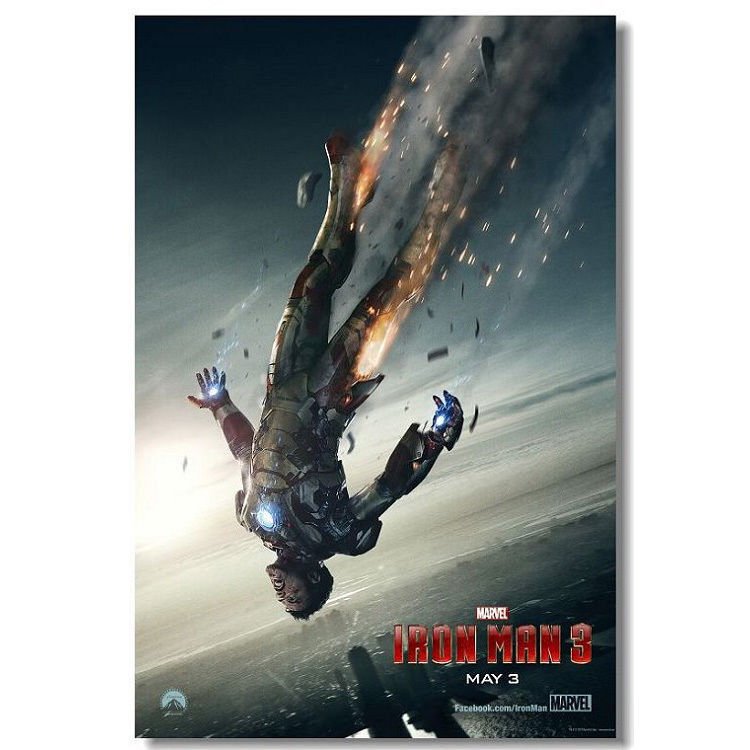 Iron Man 3 Superhero Movie Poster Print Tony Stark 32x24