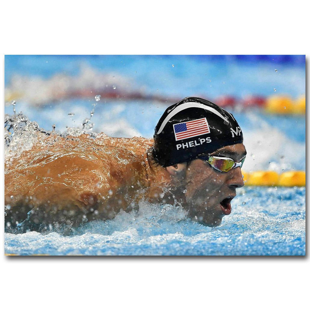 Michael Phelps USA Swimming Sports Poster 32x24