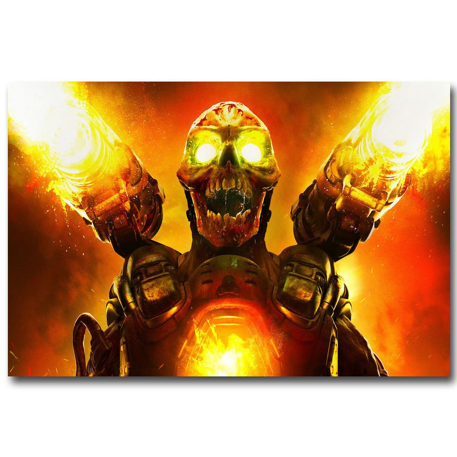 The Ultimate DOOM 4 Monster Game Art Poster Print 32x24