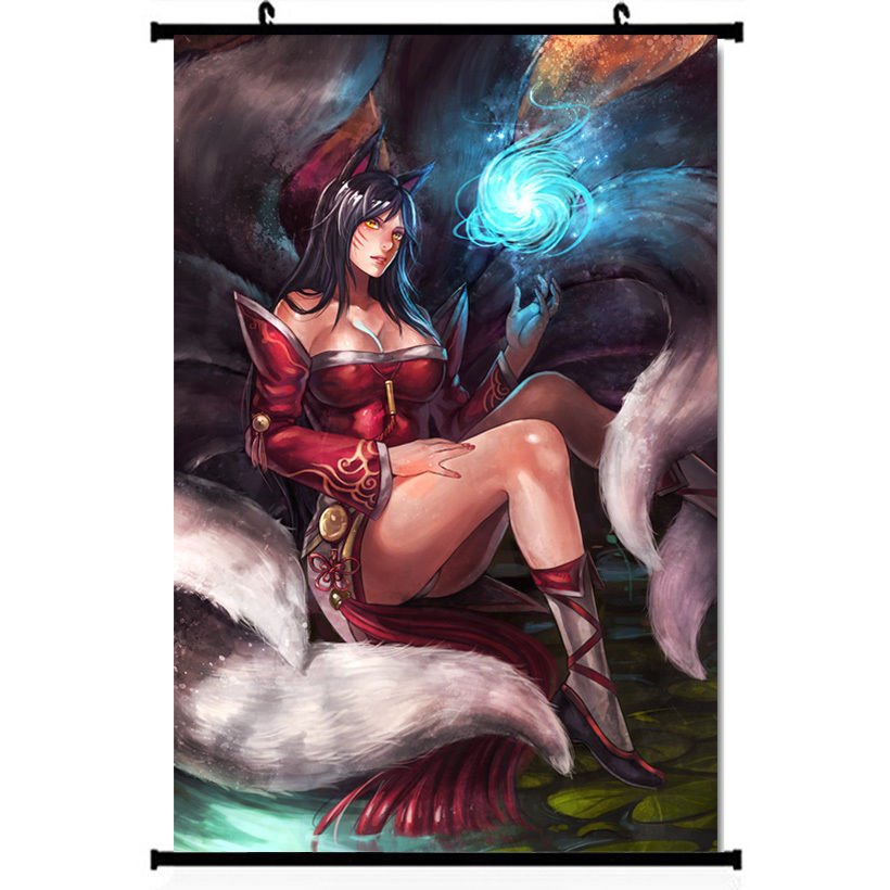 League Of Legends LOL Game Poster Wall Ahri The Nine Tailed Fox 32x24