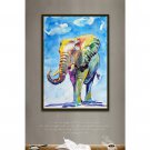 Elephant Animal Minimalist Art Canvas Poster Picture Modern Decor 32x24