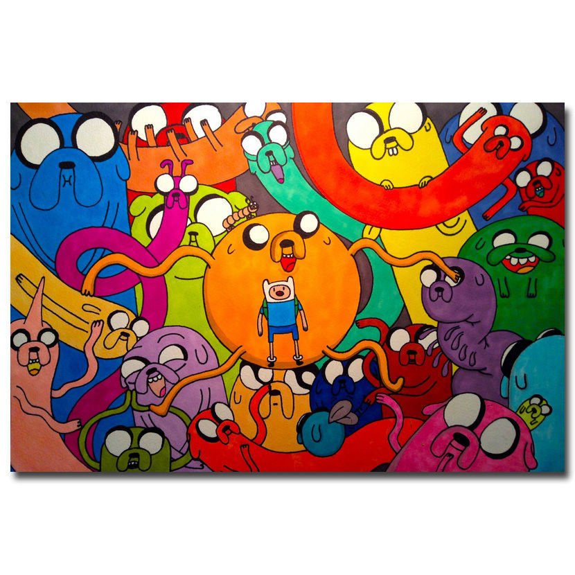 Adventure Time Cartoon Anime Art Poster Print Finn Jake 32x24