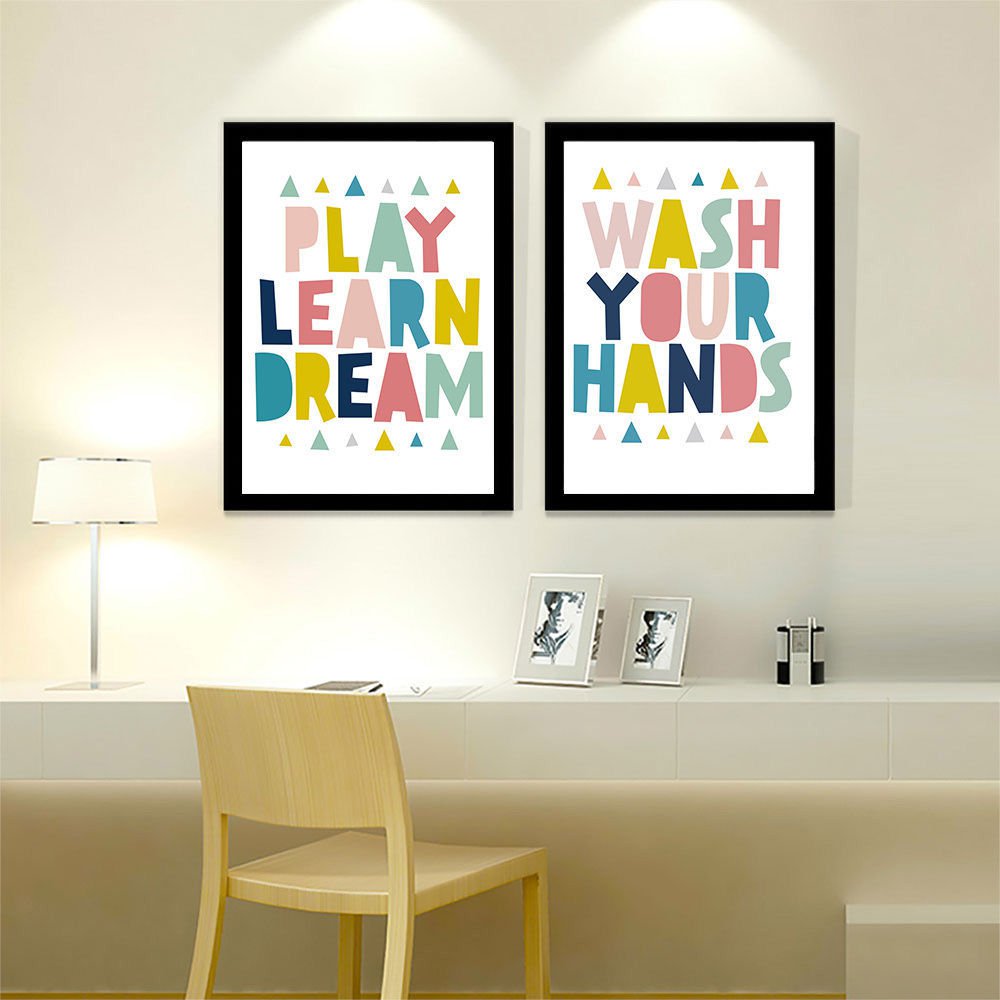 Minimalism Quote Canvas Poster Nursery Letter Art Picture For Kid Room Decor 32x