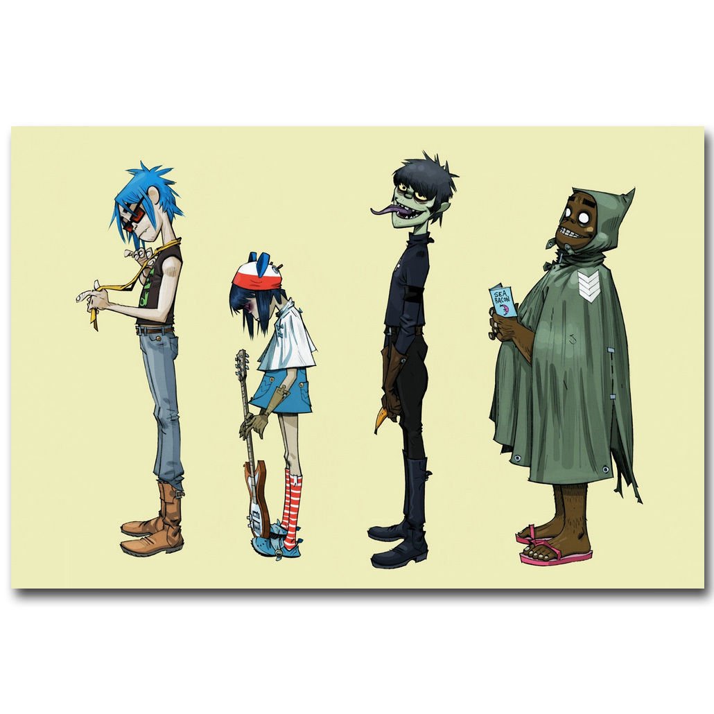 Gorillaz English Virtual Band Damon Albarn Jamie Hewlett Poster 32x24