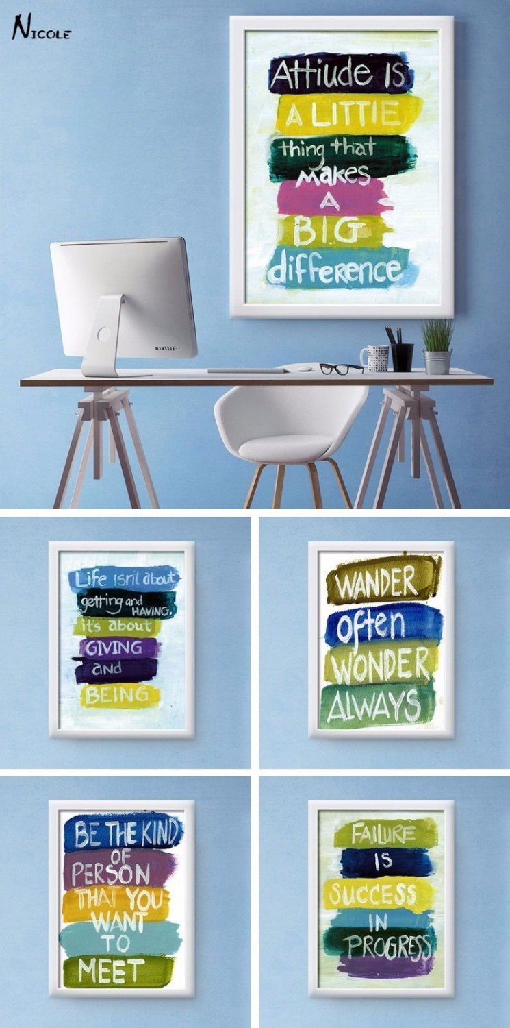 Motivational Quote Minimalist Art Canvas Poster Picture Modern Decor 32x24