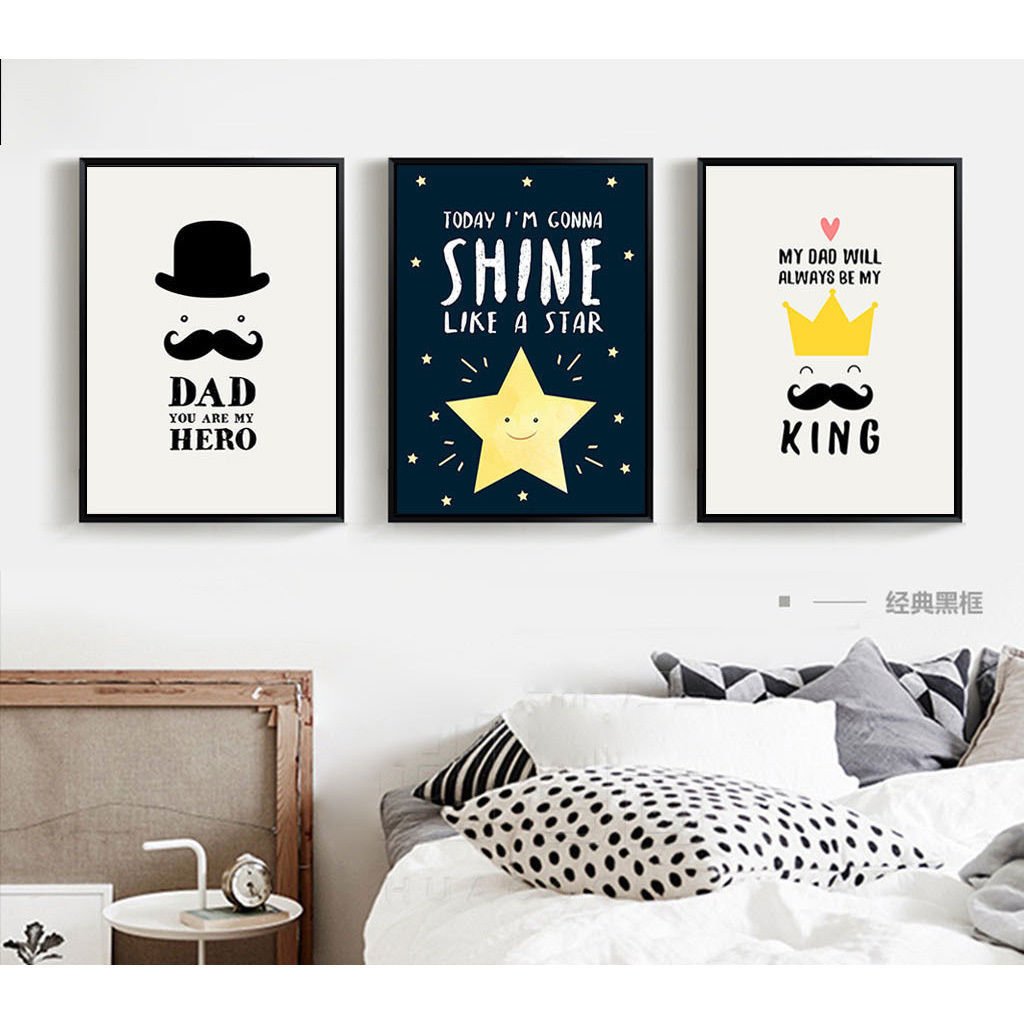 Love Dad Motivational Minimalist Art Canvas Poster Picture Home Decor 32x24