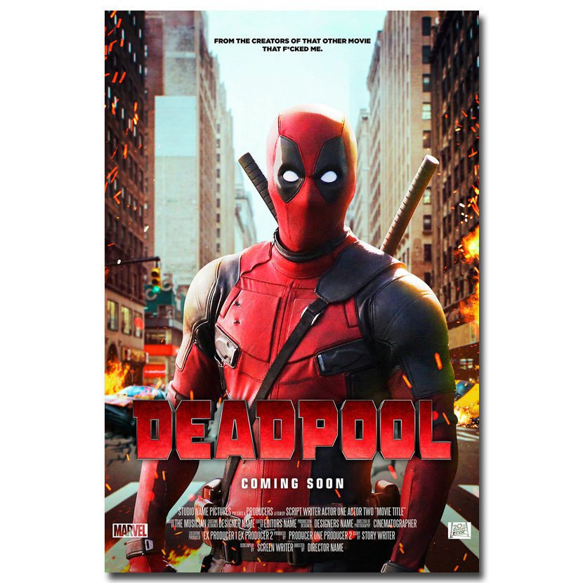 Deadpool Superheroes Movie Fabric Poster Print 32x24