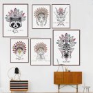 Cute Animals Minimalist Art Canvas Poster Modern Wall Decor Panda Horse 32x24