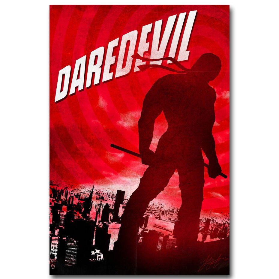 Daredevil Superheroes TV Series Comic Fabric Poster 32x24