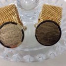 Vintage Anson Gold Tone Mesh Wrap-A-Round Cufflinks