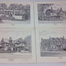 Set of 4 International Archives Presidents Homes Prints Sealed And Signed